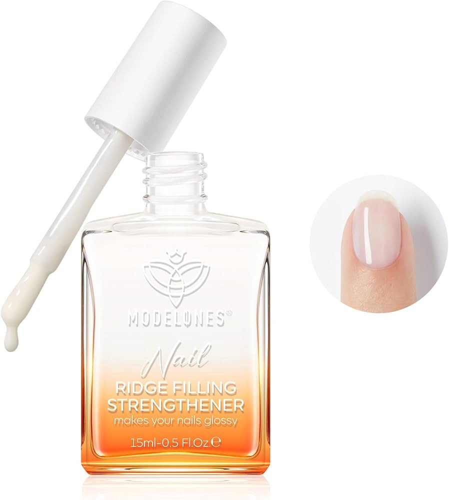 modelones Nail Strengthener, 8-in-One Nail Ridge Filler Base Coat Nail Polish Repair Nail Growth ... | Amazon (US)