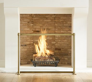 Everson Fireplace Glass Screen | Pottery Barn (US)