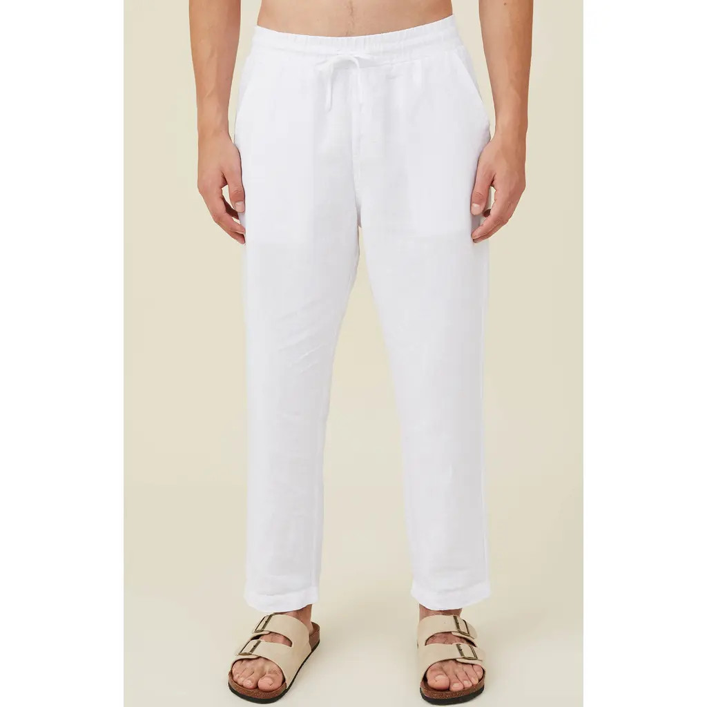Cotton On Men's Linen Pant in White at Nordstrom, Size Xx-Large | Nordstrom