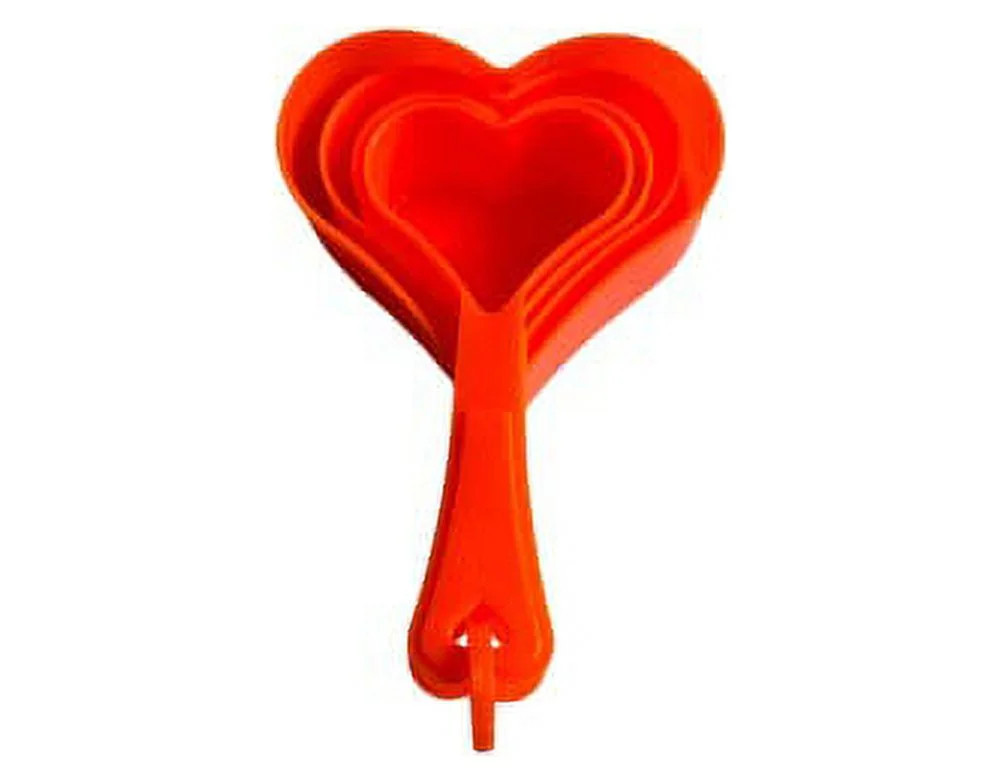 DEXING Modern Essentials Colorful Heart Shaped Measuring Cups: 4 Piece Stackable Heart-Shaped Mea... | Walmart (US)
