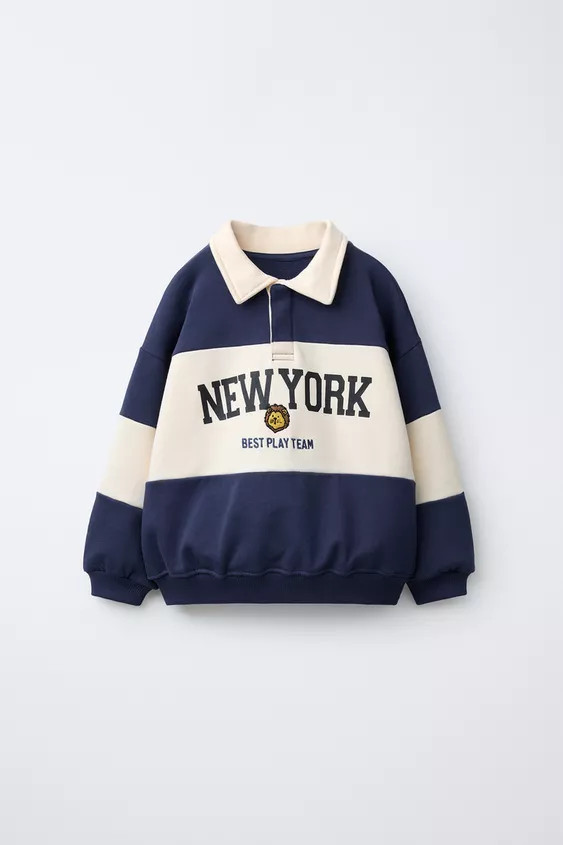 STRIPED POLO SWEATSHIRT | Zara US