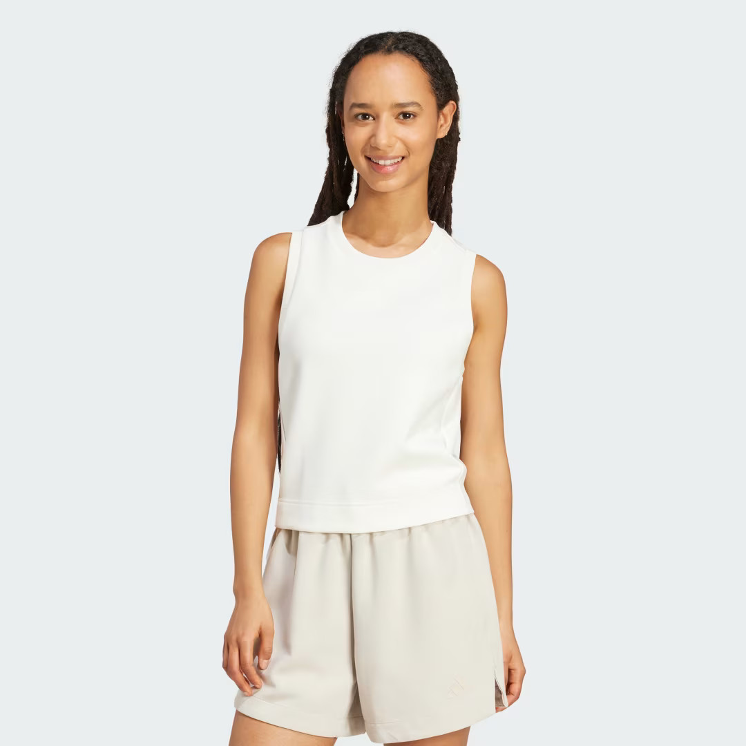 adidas Soft Lux Tank Off White L Womens | adidas (US)