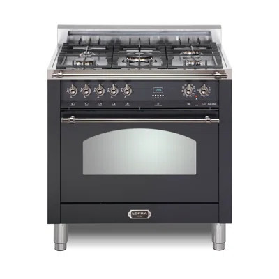 Lofra Dolcevita Series 36 Inch Dual Fuel Range with 5 Sealed Brass Burners | Wayfair North America
