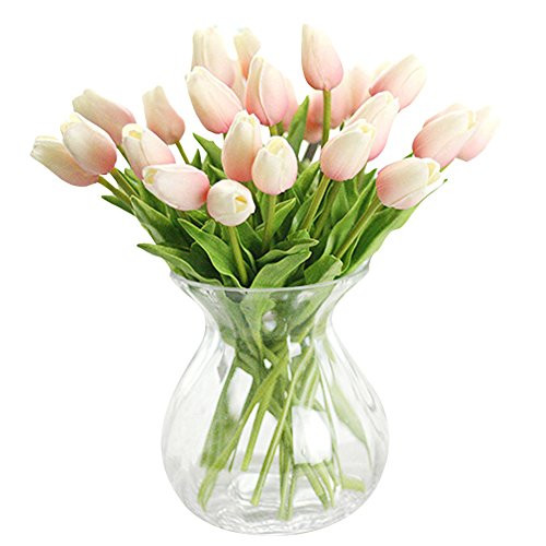 XHSP 30 pcs Real-touch Artificial Tulip Flowers Home Wedding Party Decor | Amazon (US)