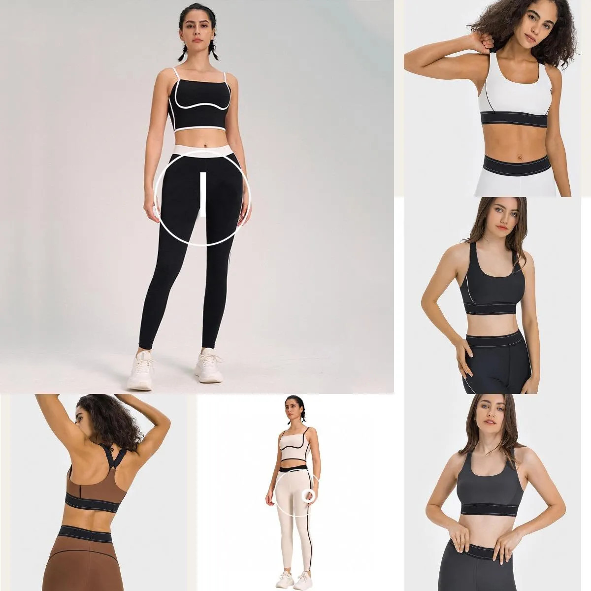 AAa Active Sets Yoga Align Sports Bra Gym Clothes Womens Underwears Tanks Shockproof Running Fash... | DHGate