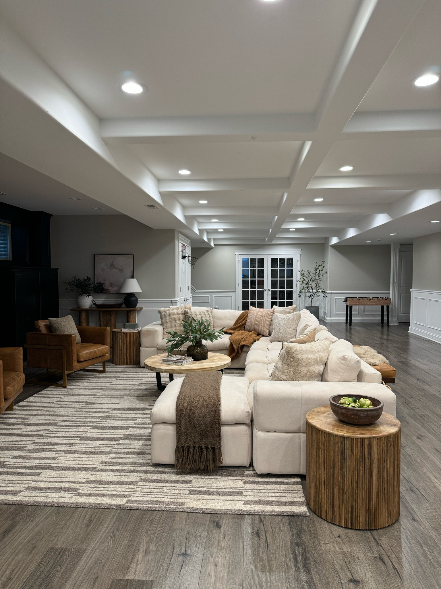 Basement views!  We love this modular sectional for here and makes for a perfect cozy spot. 

Basement, rug, coffee table, side table, home decor, console table, throw pillow, throw, accent chair, wayfair, @wayfair #wayfairfinds #wayfair 

#LTKFallSale #LTKHome #LTKSaleAlert