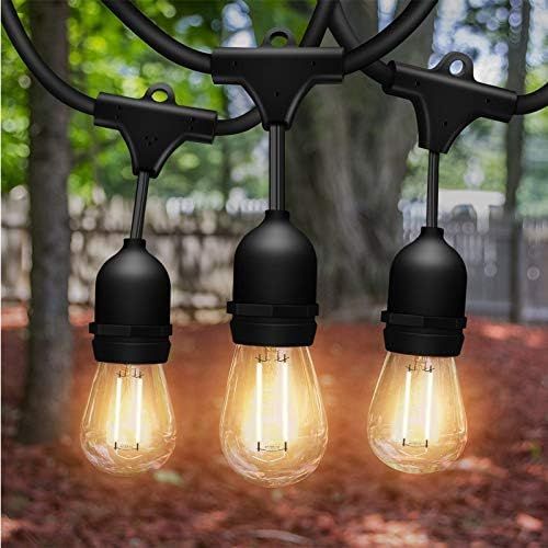 Solatec LED String Lights, Shatterproof 48FT 15 Hanging Sockets Commercial Grade Waterproof 2W Ou... | Amazon (US)