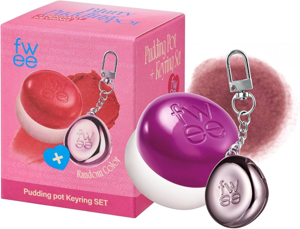 Juego de olla para pudín borroso + llavero, rubor y labios cepillados, pigmento construible, dur... | Amazon (US)