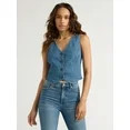 Sofia Jeans Women's Denim Vest, Sizes XS-XXXL | Walmart (US)