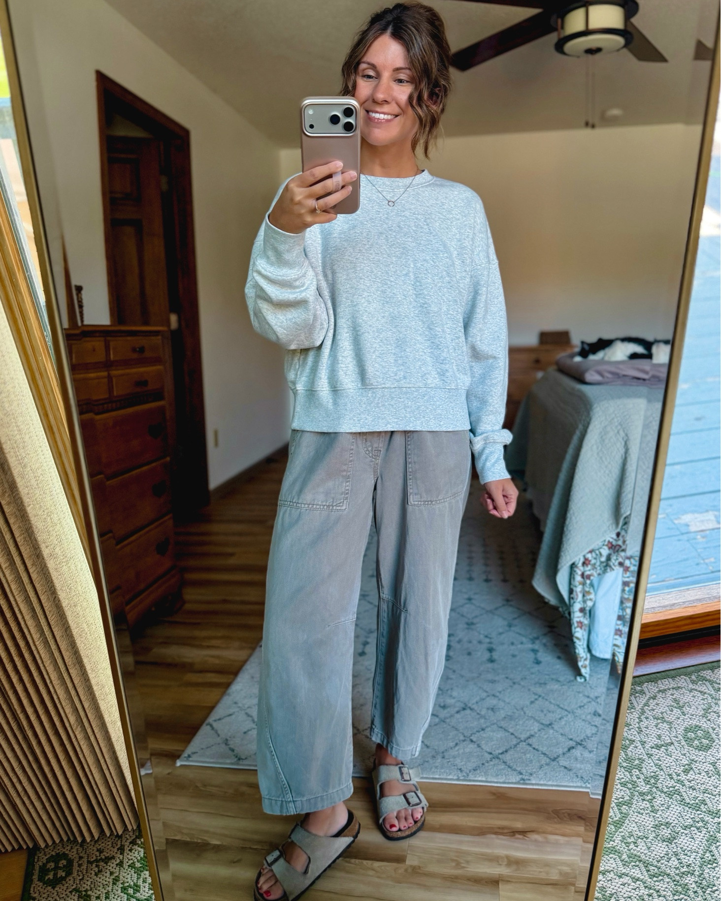 Cozy fall outfit!🩶

Xs in my tank, xs in my crewneck sweatshirt and Xs short/petite in my pants (frosty morning color). My Birkenstock sandals are size 36.

#LTKPetite #LTKSeasonal #LTKootd