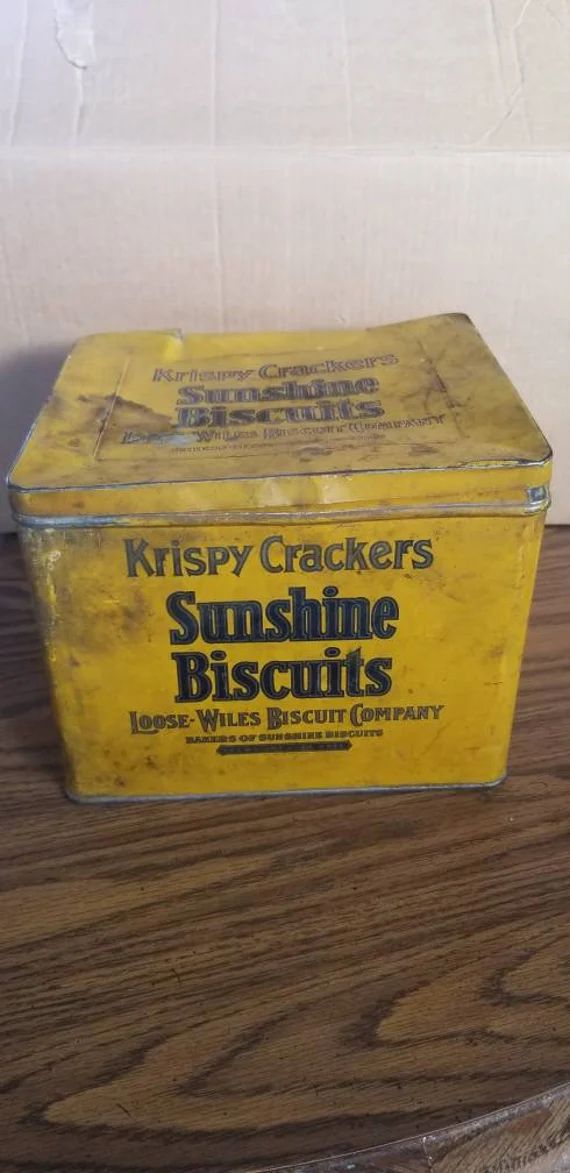 Vintage Krispy Crackers Sunshine Biscuits Tin. | Etsy | Etsy (US)