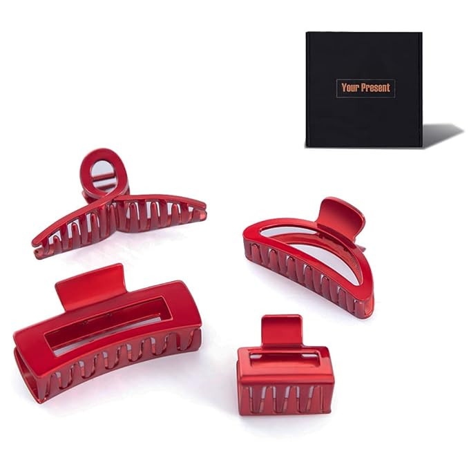 Hair Claw Clips for Women and Girls,4PCS Large Medium and Small Fit Thin Hair and Thick Hair,Stro... | Amazon (US)