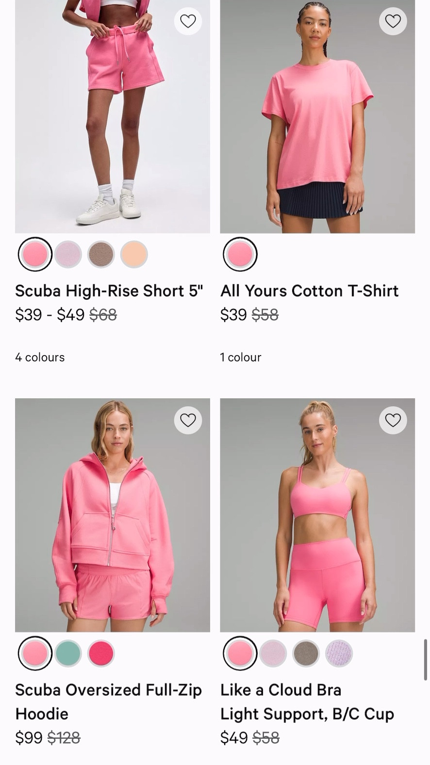 Pink Geranium aka Sakura Pink at Lululemon is ON SALE and so many sizes! 

#LTKSaleAlert #LTKFitness #LTKActive