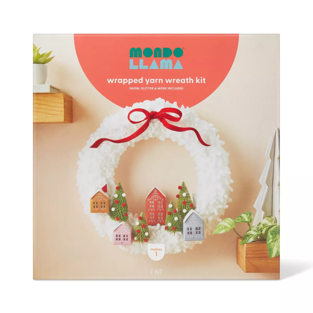 Christmas Craft Create-Your-Own Wreath Kit - Mondo Llama™ | Target