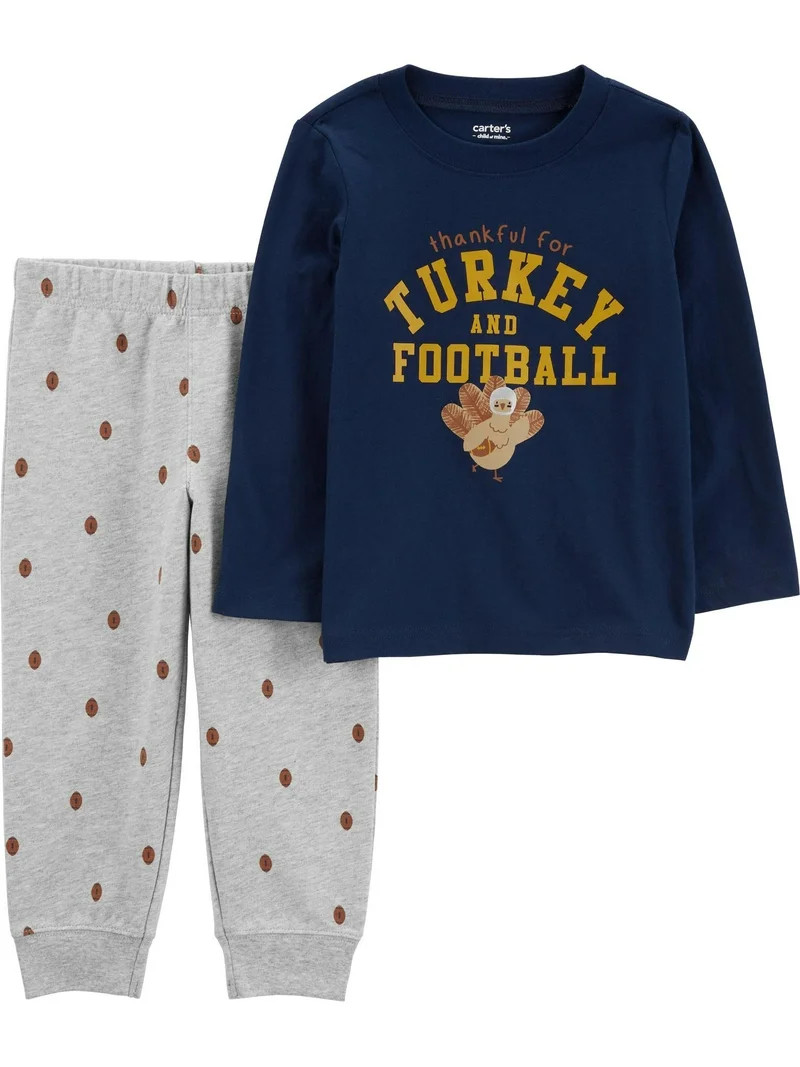 Carter's Child of Mine Toddler Boy Thanksgiving Outfit Set, 2-Piece, Sizes 12M-5T | Walmart (US)