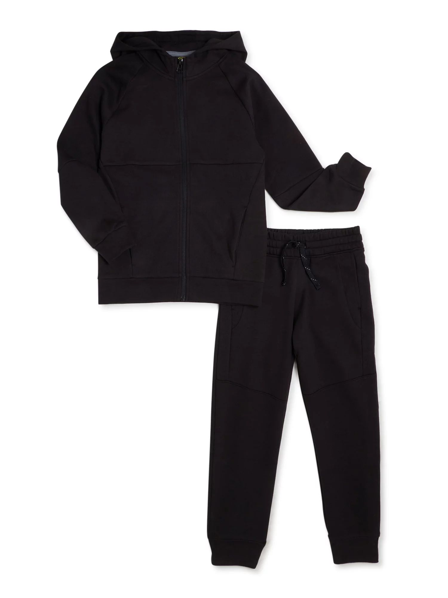 Athletic Works Boys Knit Jacket & Joggers 2-Piece Athletic Set, Sizes 4-18 - Walmart.com | Walmart (US)