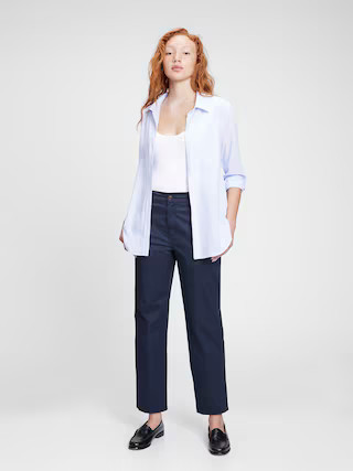 High Rise Girlfriend Khakis | Gap Factory