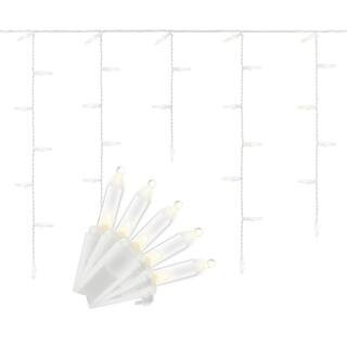 200 Count Warm White Mini LED Icicle Lights | The Home Depot