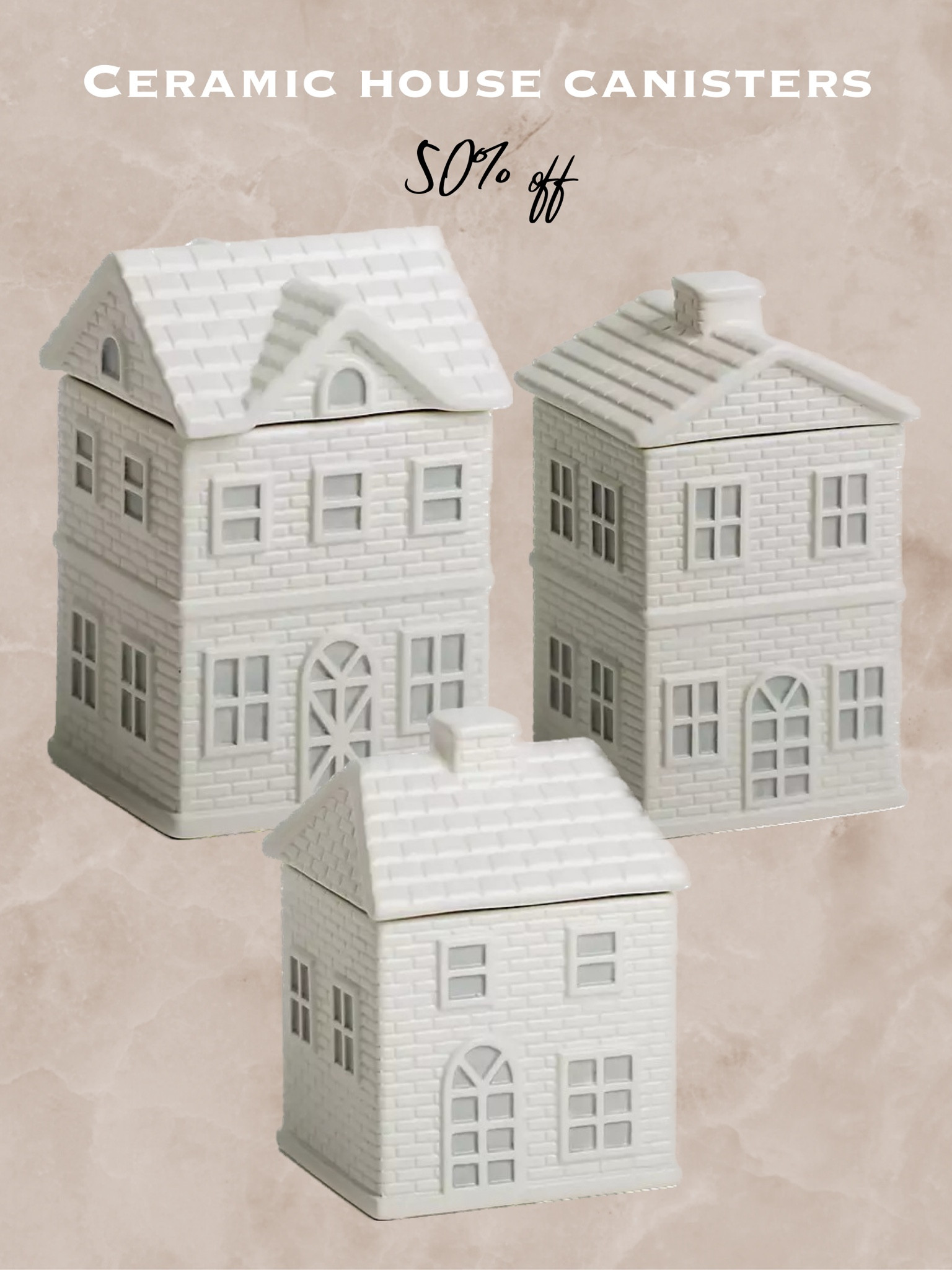 Kirkland’s White Embossed Ceramic House Canisters - 50% off!





Christmas decor, cookie jar, home decor, gift idea 

#LTKSeasonal #LTKsalealert #LTKGiftGuide #LTKhome #LTKHoliday