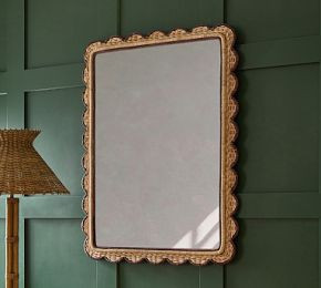 Kiki Rattan Scallop Mirror | GreenRow