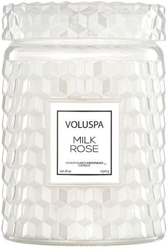Voluspa Milk Rose, Large Candle Jar, 18 Ounce, 100 Hour Burn Time, Coconut Wax for Clean Burning,... | Amazon (US)