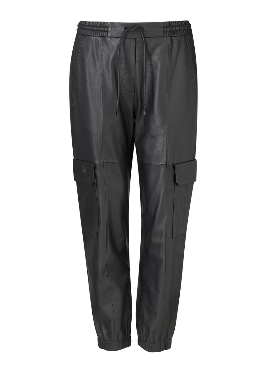 Italian Leather Tapered Cargo Jogger | ME + EM