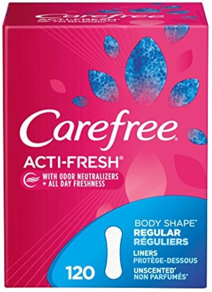 Carefree Panty Liners, Regular Liners, Unwrapped, Unscented, 120ct (Packaging May Vary) | Amazon (US)