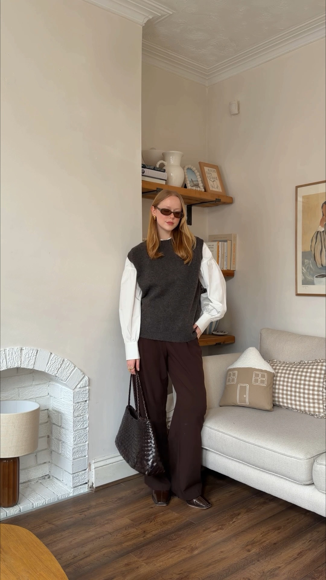 Brown, Trousers, Sezane, White Blouse, Dragon Diffusion Bag, Spring Bag 

#LTKuk #LTKeurope #LTKspring