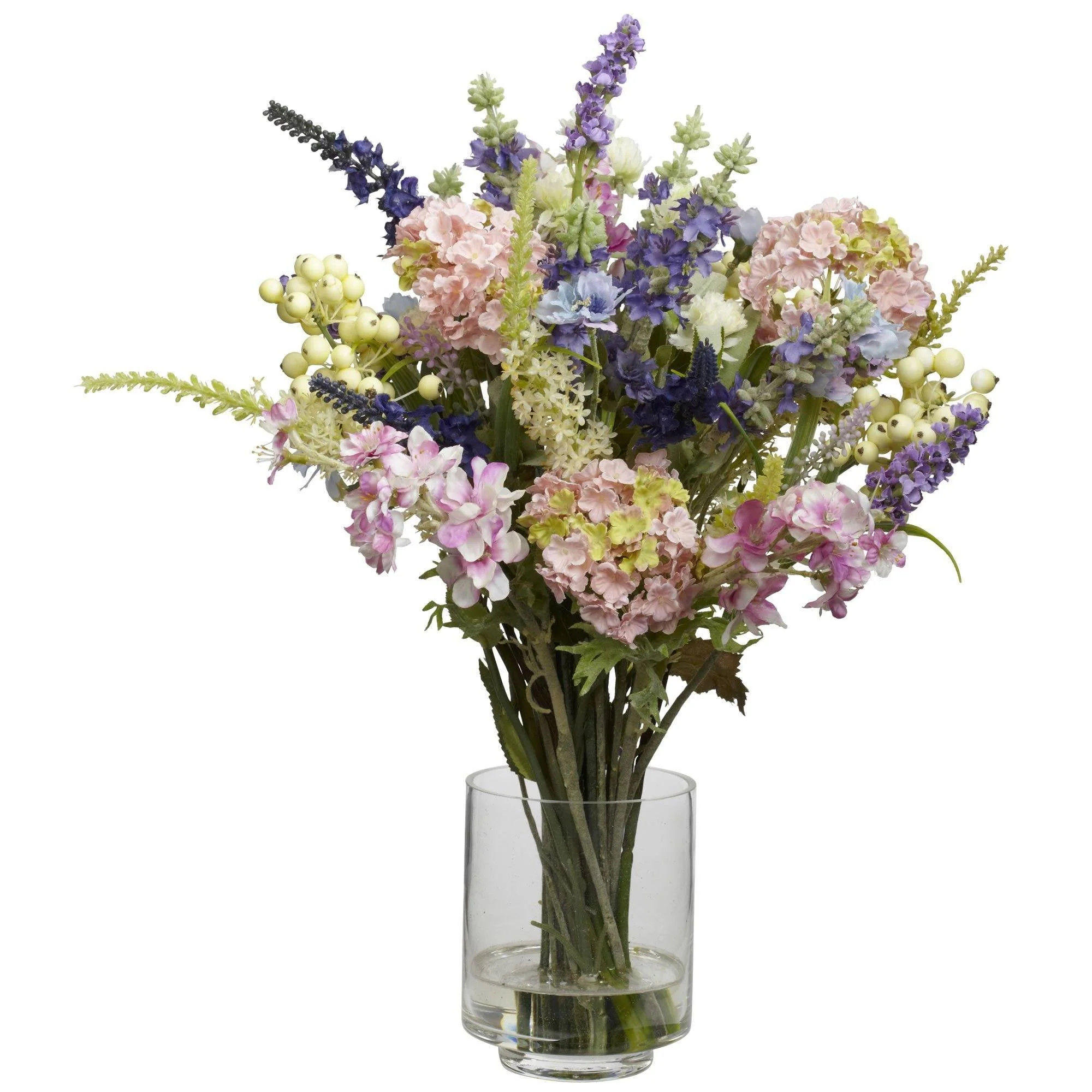Lavender & Hydrangea Silk Flower Arrangement | Nearly Natural | Nearly Natural