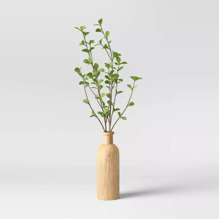 22" x 12" Artificial Sparse Branches in Wood Vase - Threshold™ | Target