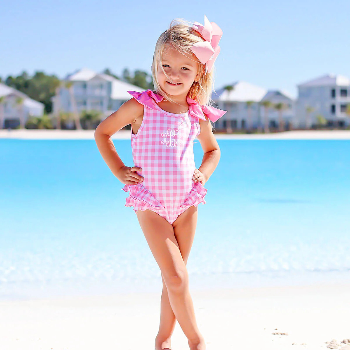 Capri One Piece Swimsuit Pink | Classic Whimsy