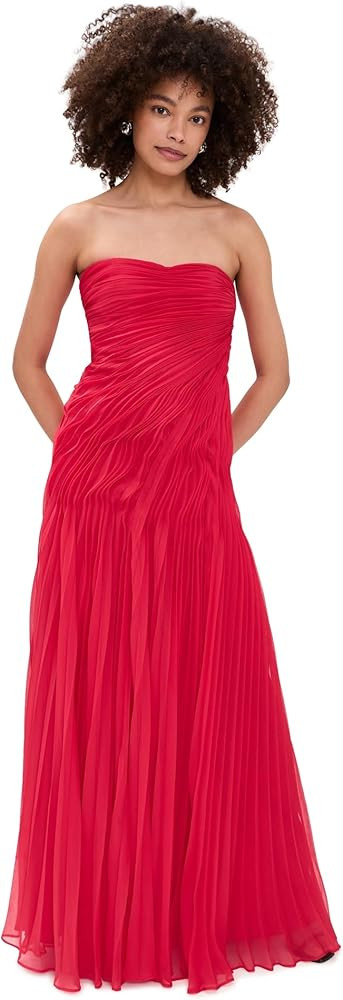 AMUR Women's Elea Asymmetrical Pleated Gown | Amazon (US)