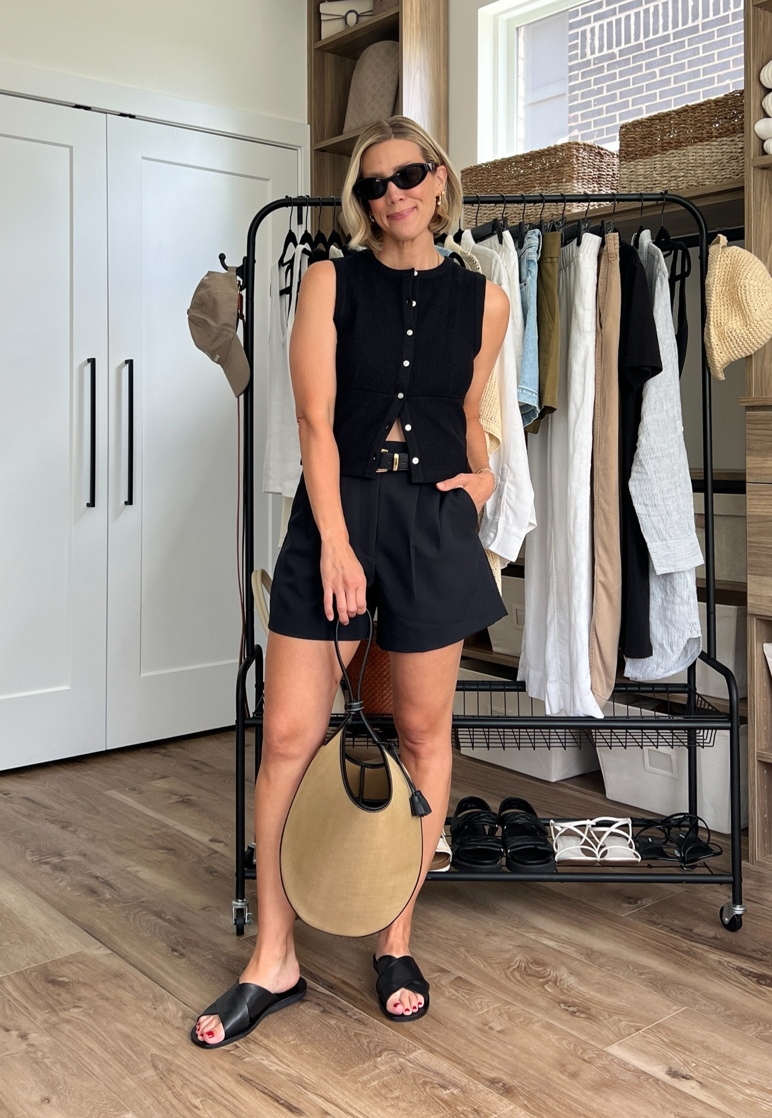 Wearing 26 shorts, small cardigan tank, s/m belt, sandals tts

#LTKFindsUnder50 #LTKFindsUnder100 #LTKStyleTip