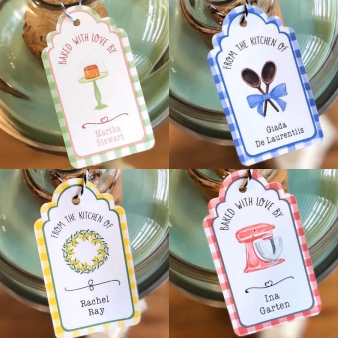 Kitchen Gift Tags! 'from the Kitchen Of' or Baked With Love' Choose Your Design! (dozen) 'pretty ... | Etsy (US)