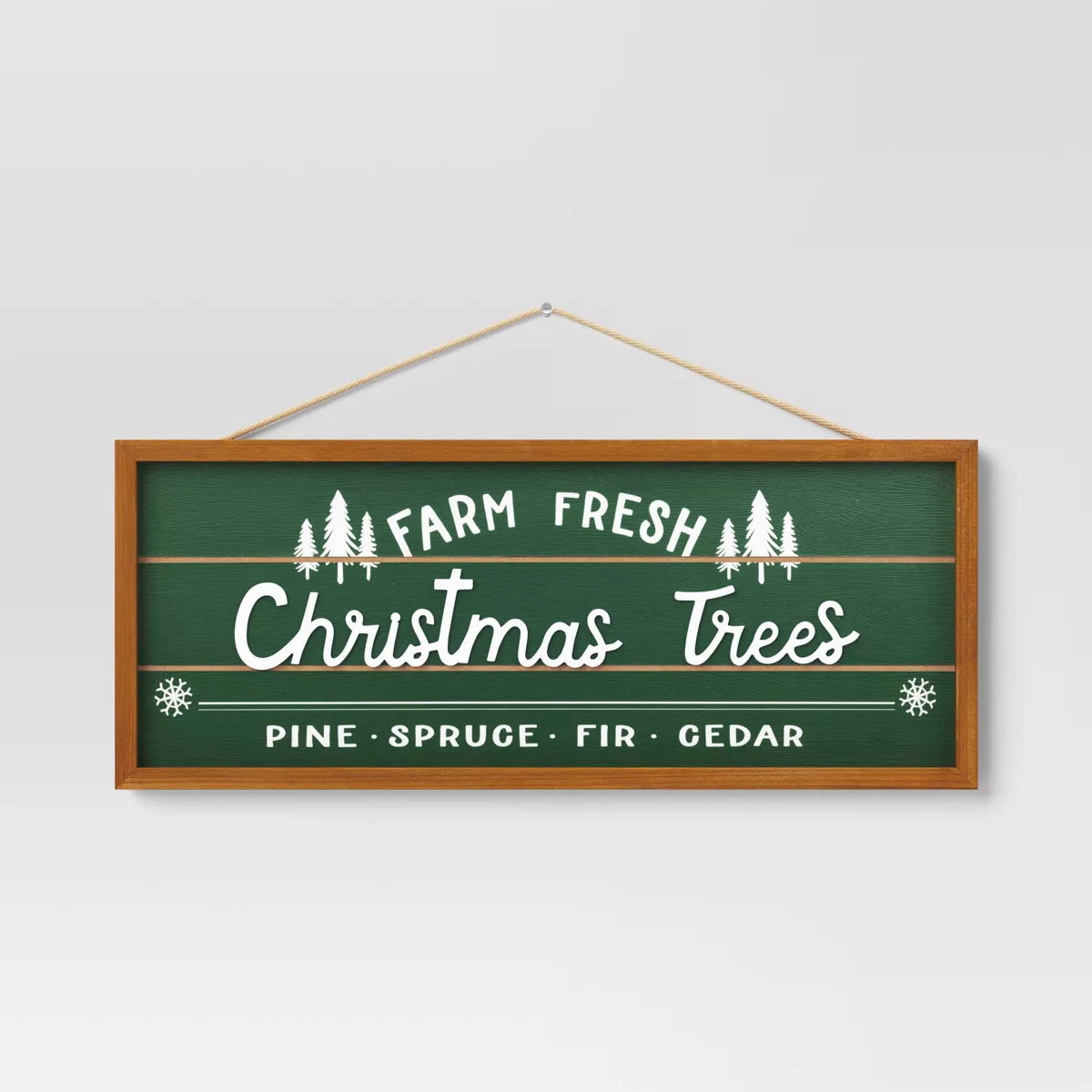 18.5"X7.5" 'Farm Fresh Christmas Trees' Wall Décor - Wondershop™ | Target