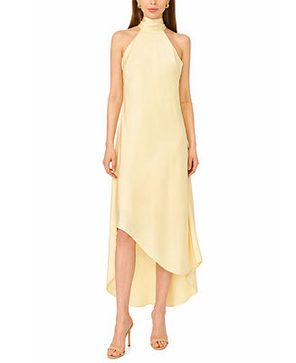 Women's Draped Tie-Back Halter Dress | Macy's