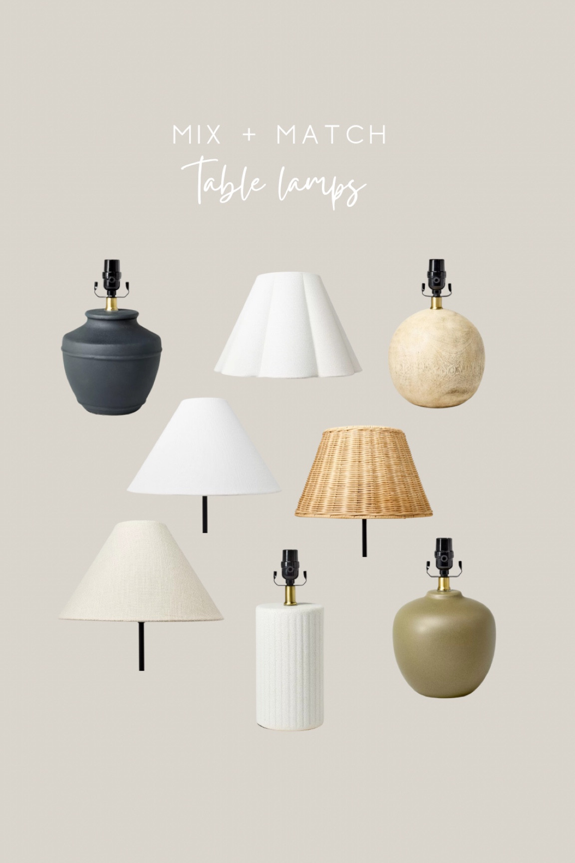 Mix and match table lamps and lamp shades! Affordable and so cute!

Target home, lamps, home decor, home design, interior designer

#LTKFindsUnder50 #LTKHome