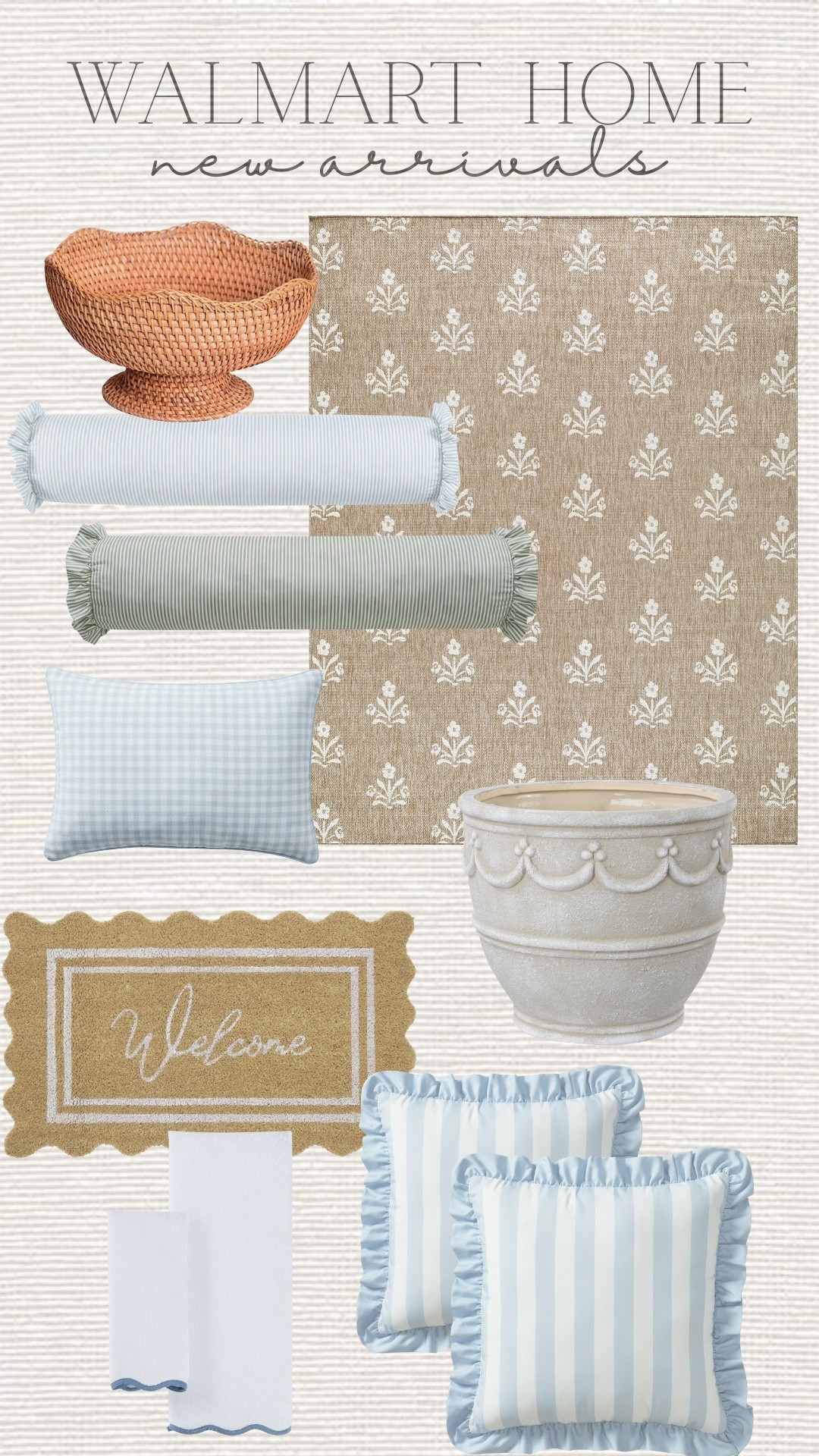 New Walmart home arrivals! Striped and ruffled plus outdoor patio refresh! Grandmillenial and coastal home finds!

#LTKSaleAlert #LTKSeasonal #LTKHome