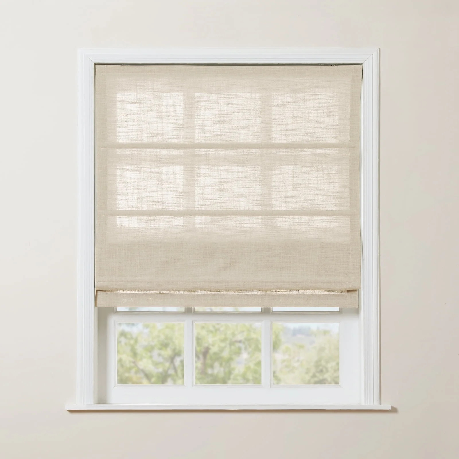 TWOPAGES Roman Shade Blinds Polyester Linen Light Filtering Shades for Bedroom Window, 1 Piece, 3... | Walmart (US)