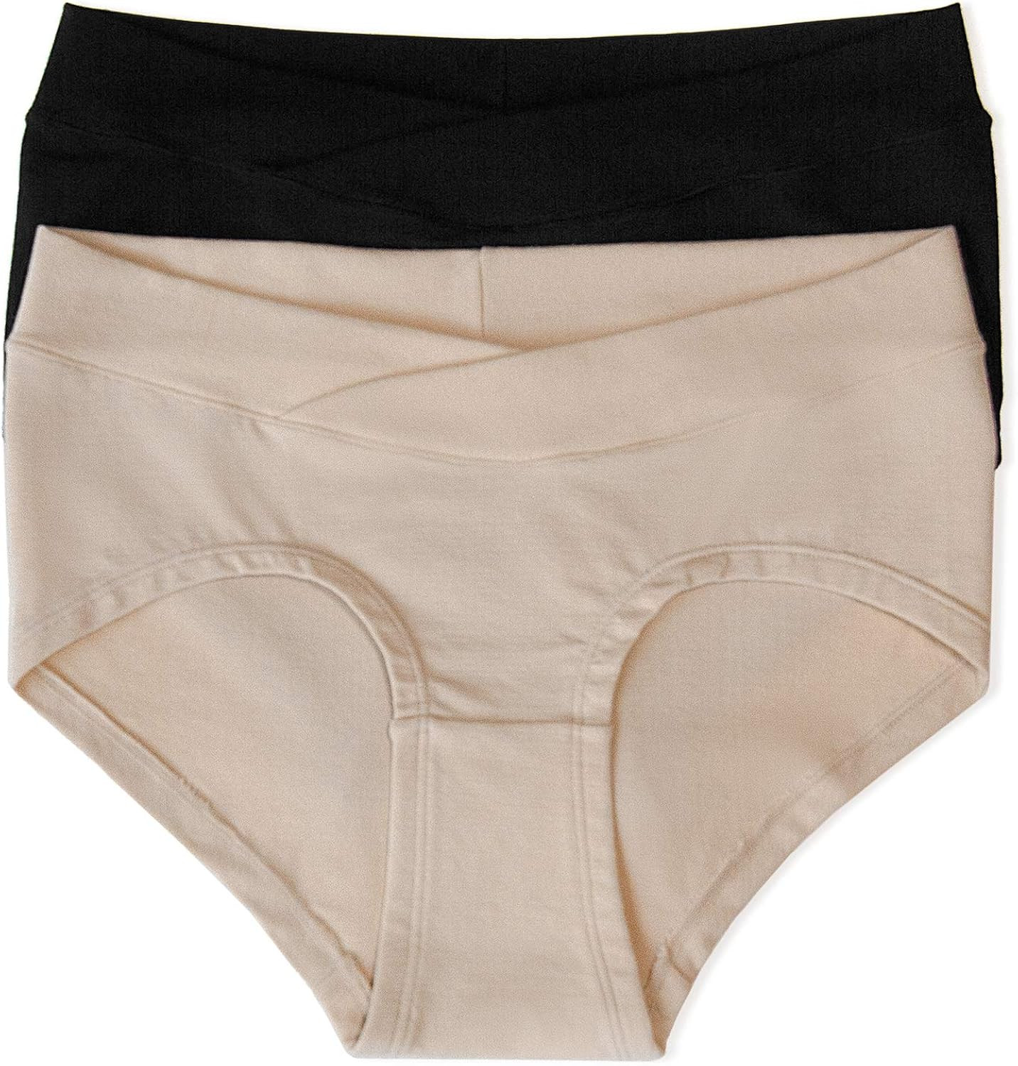 Kindred Bravely Bamboo Maternity Hipster Panties | 2 Pack Maternity Underwear Under The Bump | Amazon (US)