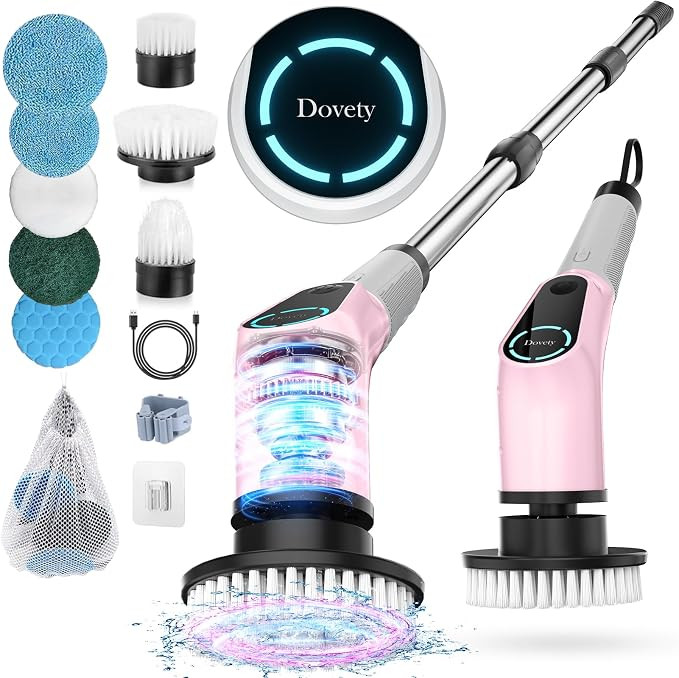Electric Spin Scrubber, Cordless Cleaning Brush, Shower Scrubber with 8 Replaceable Brush Head, P... | Amazon (US)