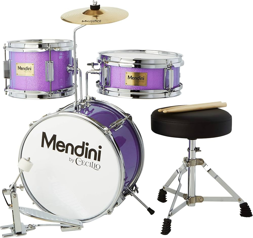 Mendini By Cecilio Kids Drum Set - Junior Kit w/ 4 Drums (Bass, Tom, Snare, Cymbal), Drumsticks, ... | Amazon (US)