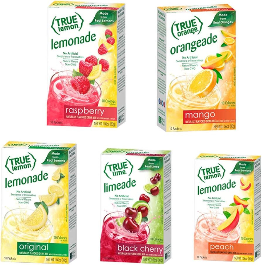 Amazon.com : True Lemon Assorted Beverage & Lemonade Drink Mixes 10 Ct 1.06oz(Pack of 5) : Powder... | Amazon (US)