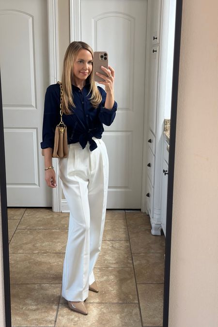 Button down blouse and tailored pants  

#LTKstyletip #LTKworkwear