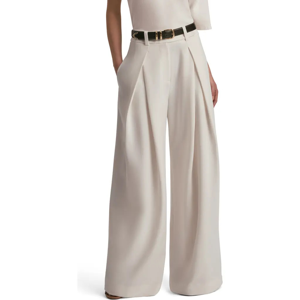 Favorite Daughter Pleated Wide Leg Pants in Ivory at Nordstrom, Size 6 | Nordstrom