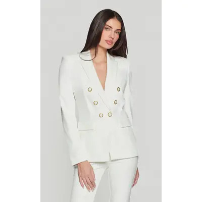 Generation Love Emilio Crepe Blazer in White at Nordstrom, Size Small | Nordstrom