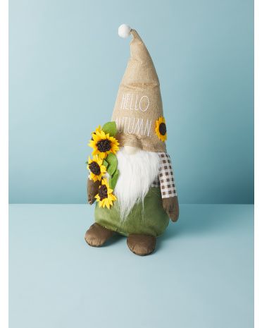 19in Hello Autumn Plush Gnome | Seasonal Decor | HomeGoods | HomeGoods