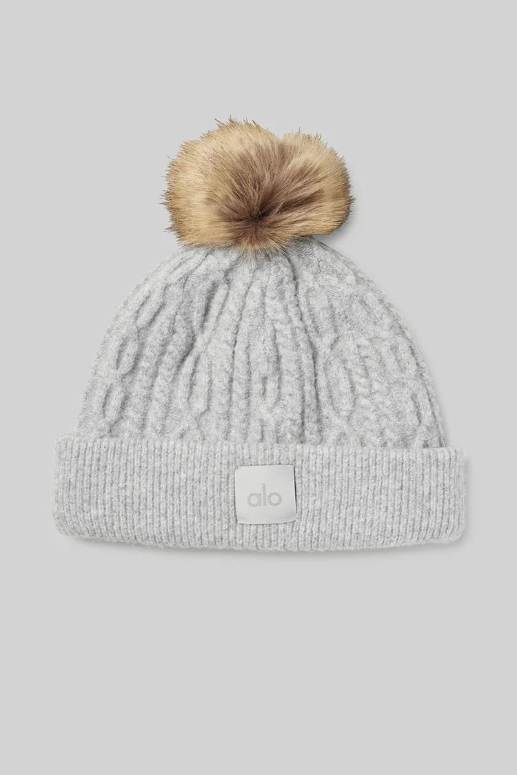 Cable Knit Beanie - Athletic Heather Grey | Alo Yoga (US)