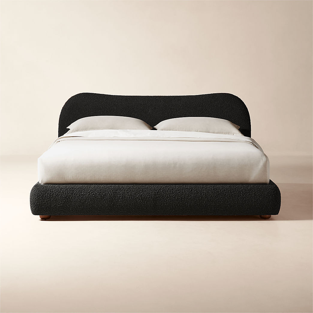 Diana Charcoal Black Upholstered King Bed by Ross Cassidy + Reviews | CB2 | CB2