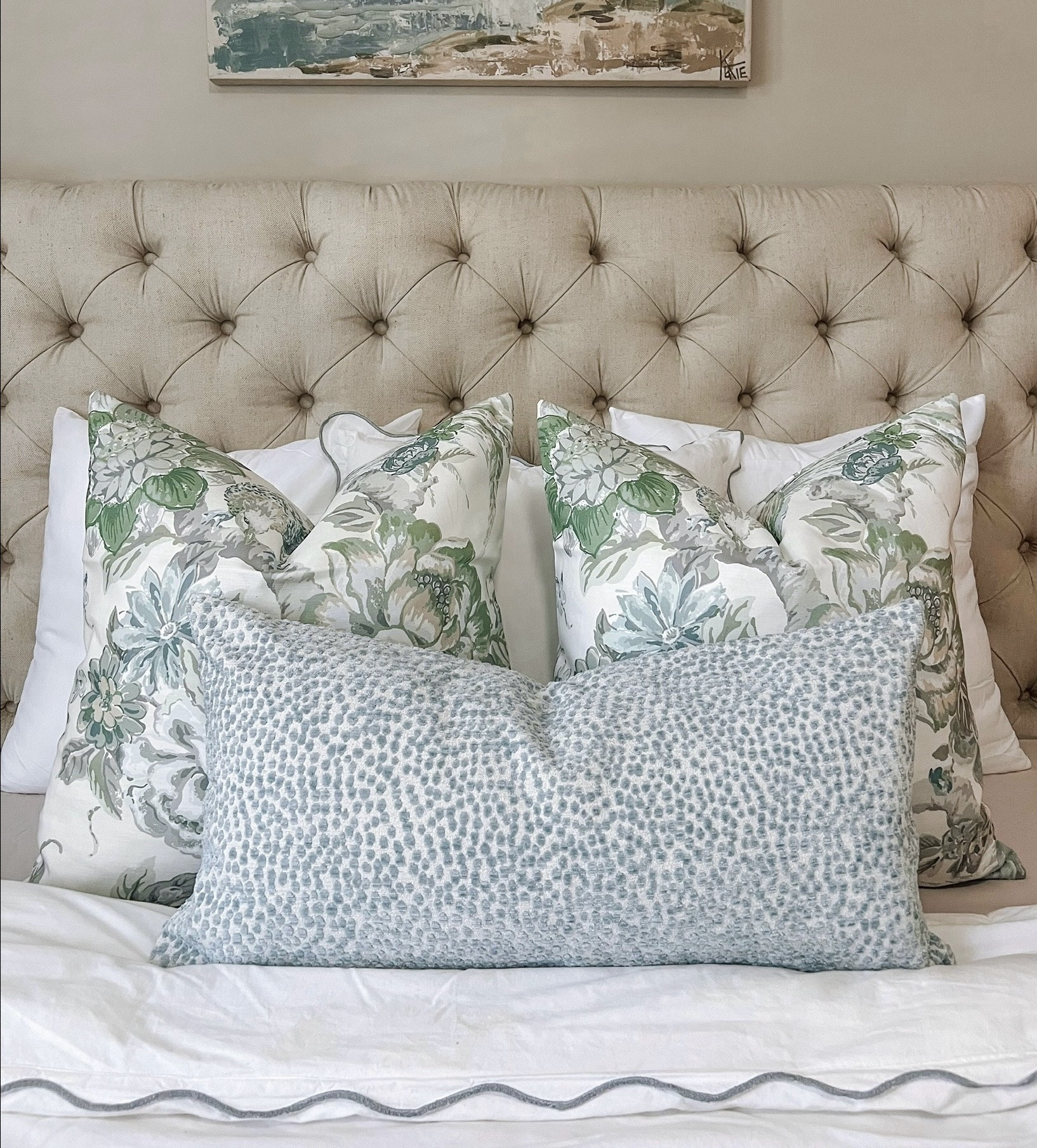 Can’t get over how pretty my new pillow covers are! Very high quality & affordable 🙌🏻

Home decor, grandmillennial, throw pillows, Bedroom Decorr